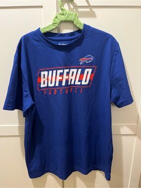 NFL Buffalo Bills Team Apparel Crew Neck Tee in Royal Blue with White Logo